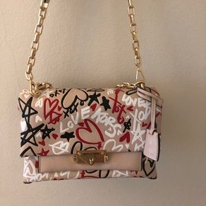 Michael Kors Cece Medium Graffiti Leather Bag